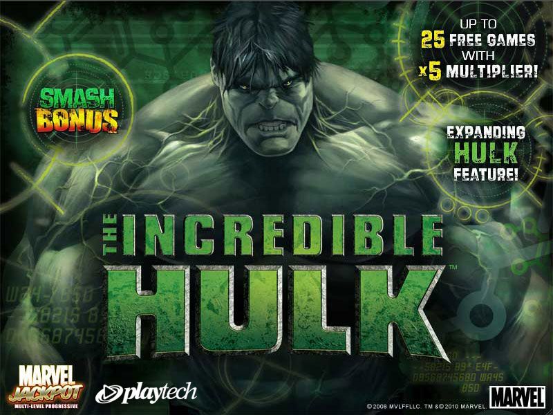 THE INCREDIBLE HULK splash screen